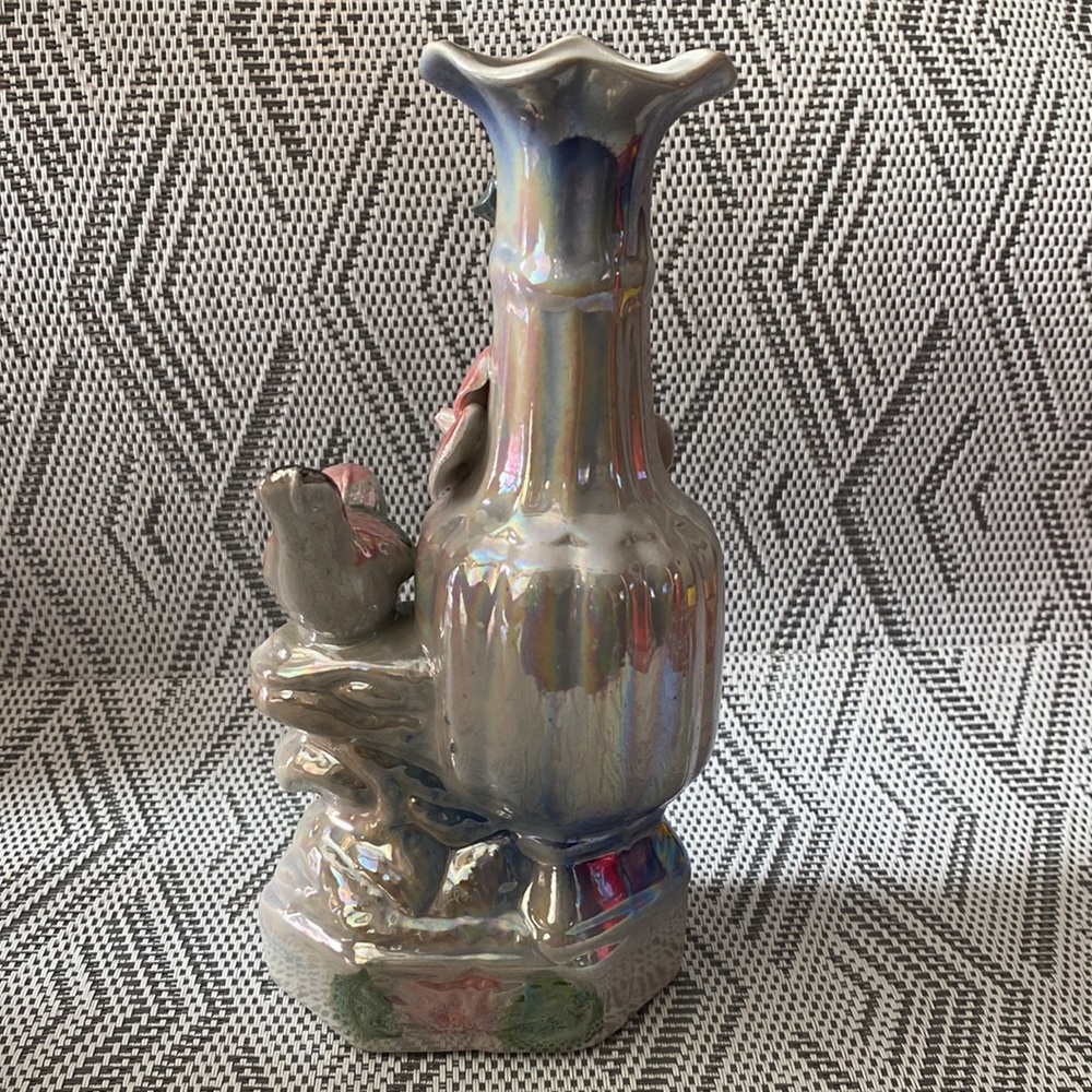 Vintage bird & flower vase - Picture 4 of 8
